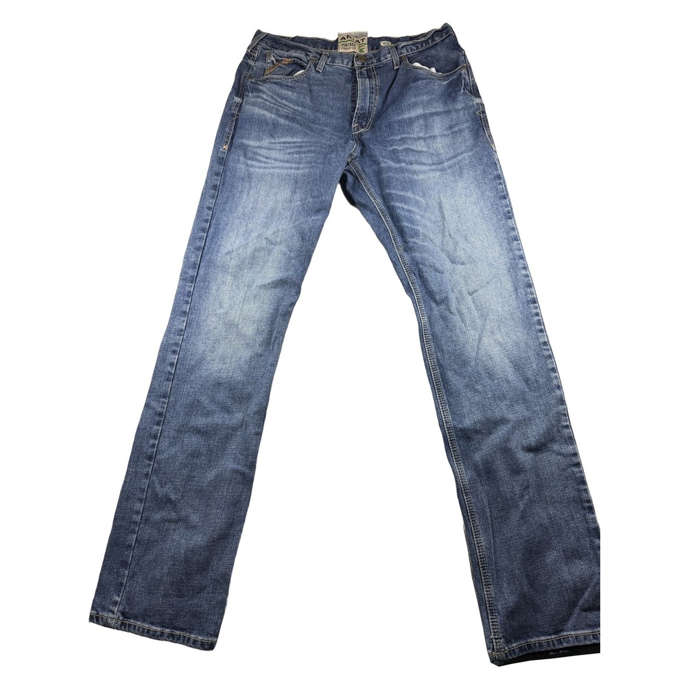 Ariat M1 Vintage Straight Leg Jeans Mens 36x36 Blue Western Denim